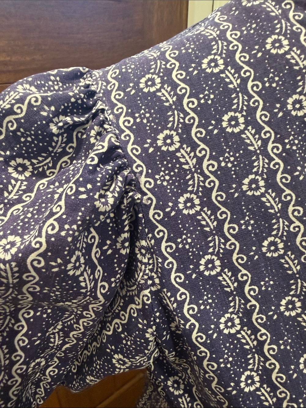 Vintage Handmade Cottagecore Prairie Dress | Rickrack Trim | Floral Print | - Picture 5 of 6